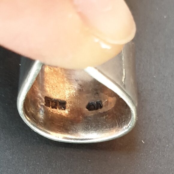 One of a Kind Massive Vintage Australian Boulder Opal Sterling Silver Pendant - Picture 4 of 15